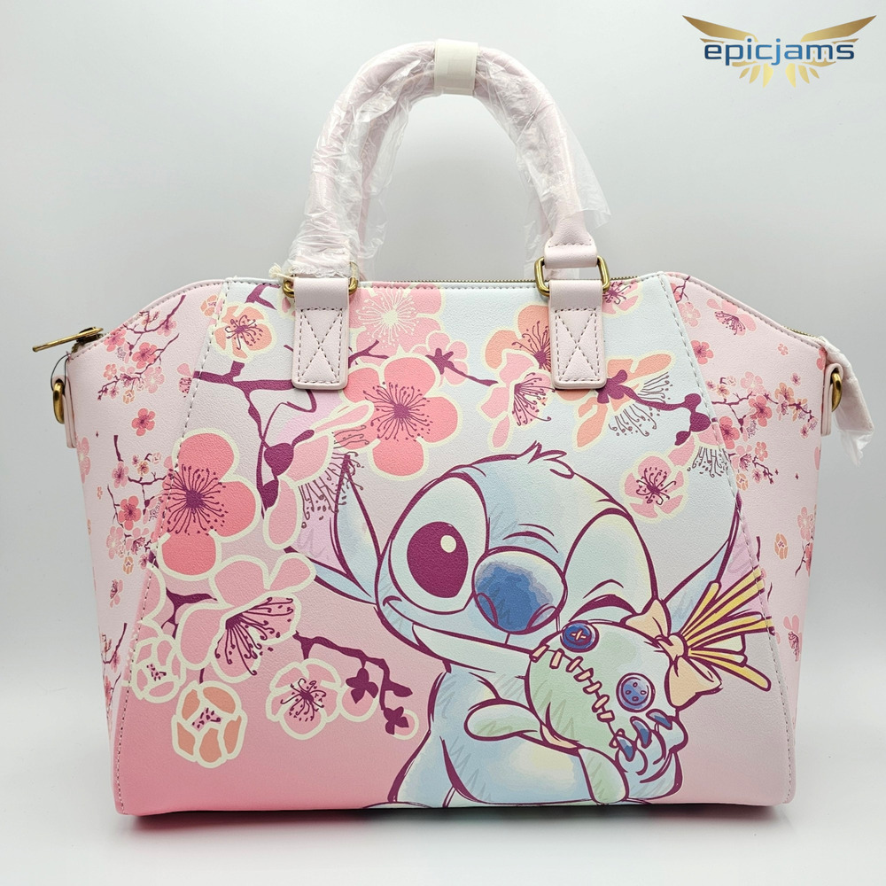 Loungefly Disney Stitch Cherry Blossoms Satchel Bag